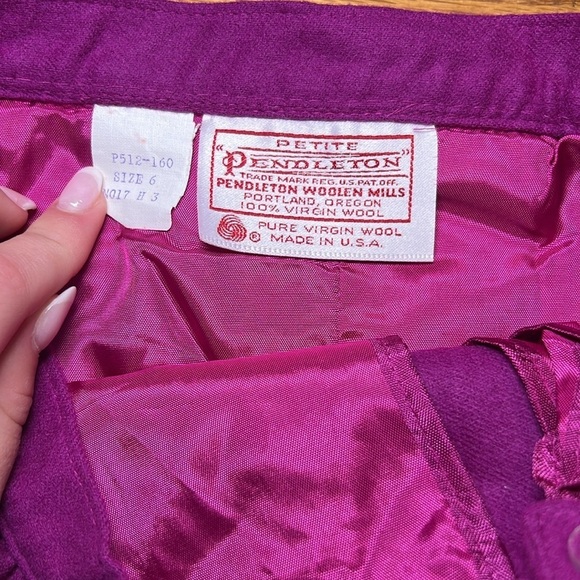 Pendleton Deadstock Purple Careewear High Rise Pencil Skirt A32 - Picture 3 of 4